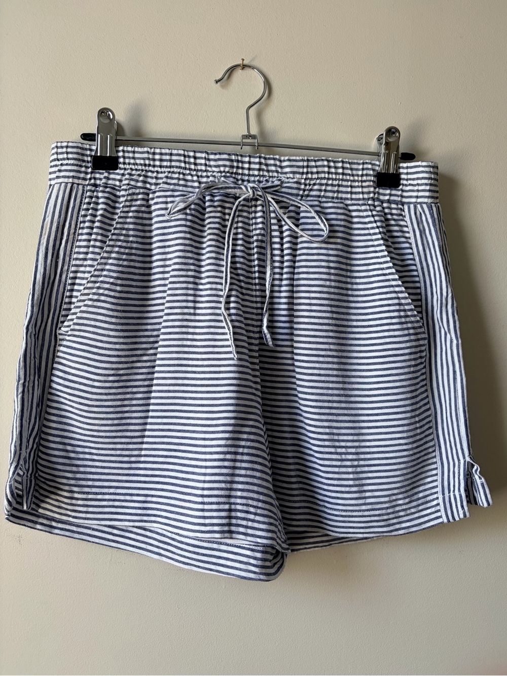 Joe Fresh Casual Striped Drawstring Shorts - Navy and White